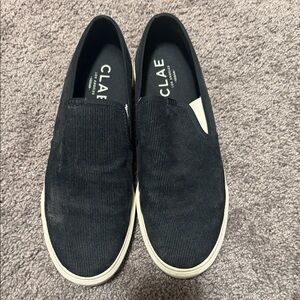 Clae Black Slip-On Loafers